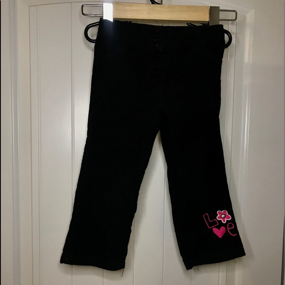 Black Corduroy with “Love” embroidery